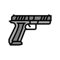 ilustración de vector de icono de color de pistola de fuego central