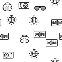 Dj Device Vector Seamless Pattern