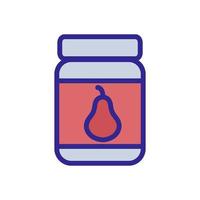 pear jam icon vector outline illustration