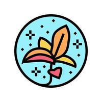 flower boho color icon vector illustration