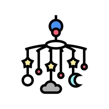 carrusel por cuna bebé color icono vector ilustración