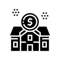 rental house building glyph icon vector illustration