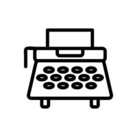 typewriter icon vector. Isolated contour symbol illustration vector