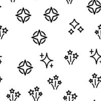 Spark And Sparkle Star Vector Seamless Pattern