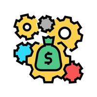 business process color icon vector illustration