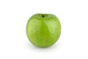 Fresh green apple isolated on white background. photo