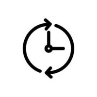 round-the-clock work icon vector. Isolated contour symbol illustration vector