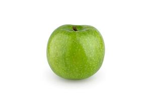 Fresh green apple isolated on white background. photo