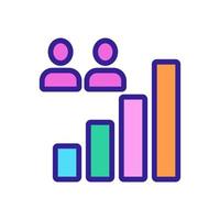 The audience graph is an icon vector. Isolated contour symbol illustration vector