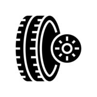 ilustración de vector de icono de glifo de neumáticos de temporada de verano