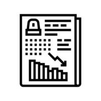 risk assessment and reduction line icon vector illustration