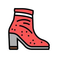 Ilustración de vector de icono de color de cuidado de zapatos de terciopelo