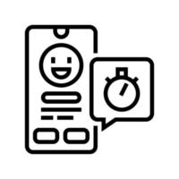 emoji oferta línea efímera icono vector ilustración
