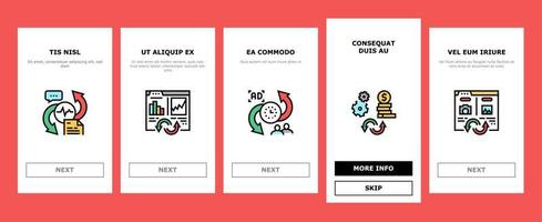 Converter Application Onboarding Icons Set Vector