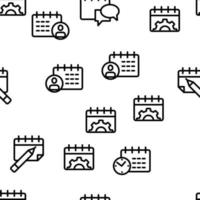 Schedule Vector Seamless Pattern