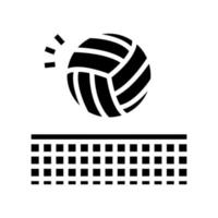 voleibol deporte juego glifo icono vector ilustración