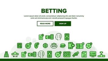 Betting Football Game Landing Header Vector