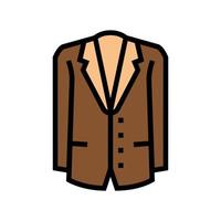 suit male formal clothing color icon vector illustration