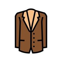 traje masculino ropa formal color icono vector ilustración