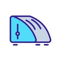 triangular mechanical toaster icon vector outline illustration