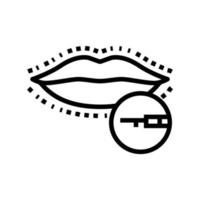 lips surgery line icon vector illustration