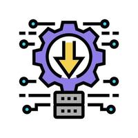 integration system color icon vector illustration