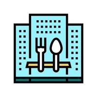 hotel catering service color icon vector illustration