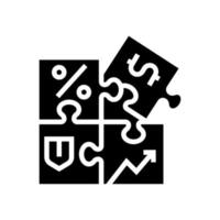 puzzle for create business glyph icon vector illustration