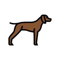 german shrothaired pointer dog color icon vector illustration