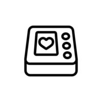 electric medical blood pressure monitor icon vector outline illustration