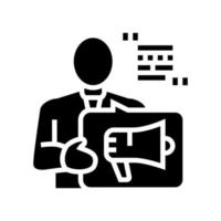 advisor law glyph icon vector illustration