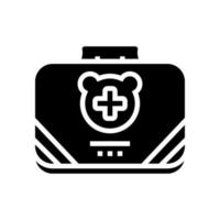 baby first aid kit glyph icon vector illustration