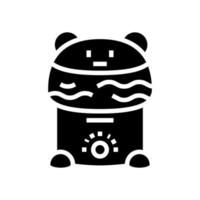 humidifier device baby glyph icon vector illustration