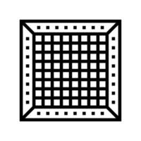 tablero de ajedrez línea icono vector ilustración