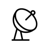 satellite antenna icon vector. Isolated contour symbol illustration vector