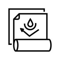 waterproof layer line icon vector illustration