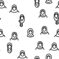 Hijab Vector Seamless Pattern