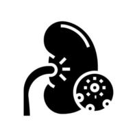 infection kidney glyph icon vector illustration