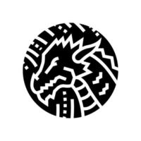 dragon chinese horoscope animal glyph icon vector illustration