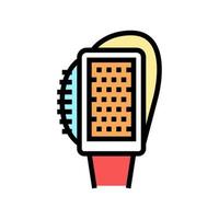 multifunctional brush shoe care color icon vector illustration