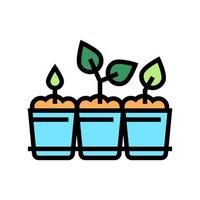 seedlings in cup color icon vector illustration