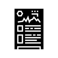 sales report glyph icon vector illustration