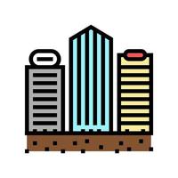 public and business zone land color icon vector illustration