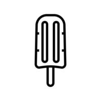 Ilustración de vector de icono de línea de helado congelado