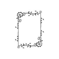 Flower frame.  floral beautiful wreaths line art vector