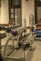 Dumbbell in the gym photo