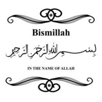 Bismillah, in the name of Allah vector