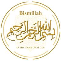 Bismillah, in the name of Allah vector