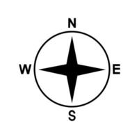 Compass icon on white background. vector