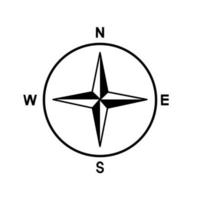 Compass icon on white background. vector